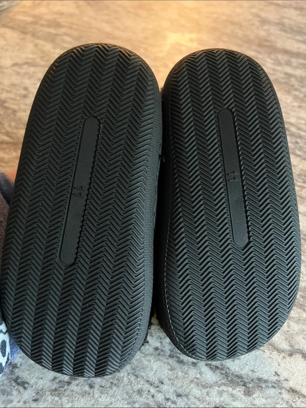 Black Boys Cozy Slip-On Slippers with Yellow Smiley Face NIP